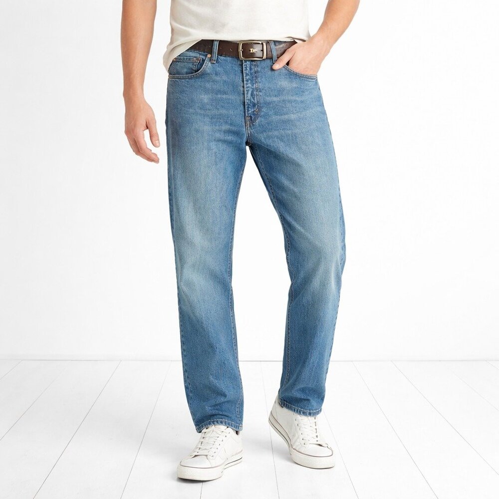 Levi Strauss 550 Relaxed Fit Jeans Mens 38x32 Medium Wash Stretch Denim